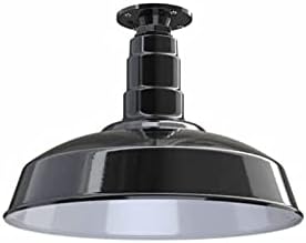 Beige Pendant Light — 12" — Black