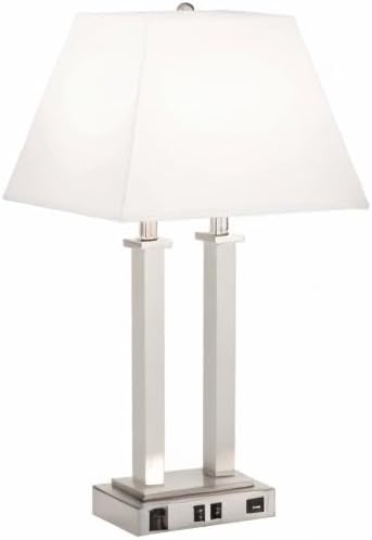 USB Modern Fabric Table Lamp — 26" - View 10