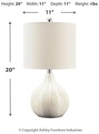 White Table Lamp — 11" - View 4