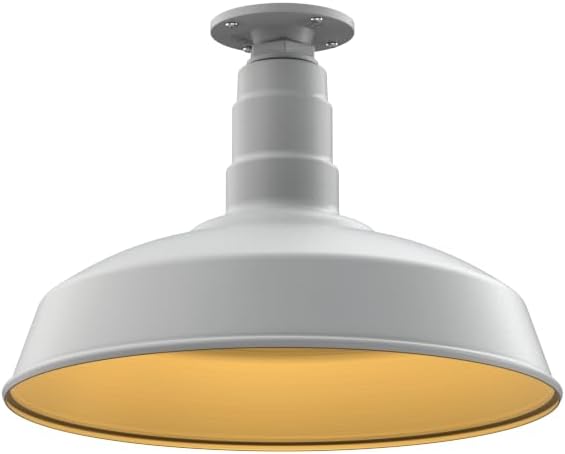 Beige Pendant Light — 12" — Modern Gray