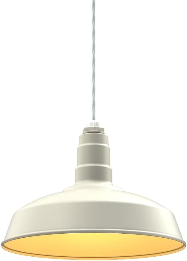 Beige Pendant Light — 12" — Cream