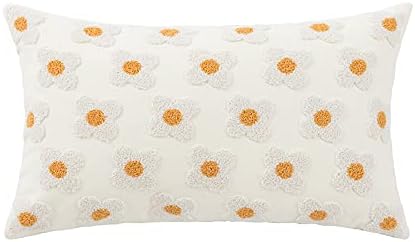 Tufted Boho Green Throw Pillow Cover — 18" — 20" x 12" (Pack of 1)