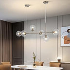 Mid-Century Gold Chandelier — 6-Light - View 7