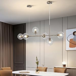Mid-Century Gold Chandelier — 6-Light - View 7