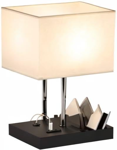 USB Charging Beige Bedside Lamp - View 10