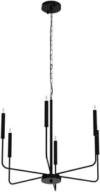 Farmhouse Black Chandelier - View 4