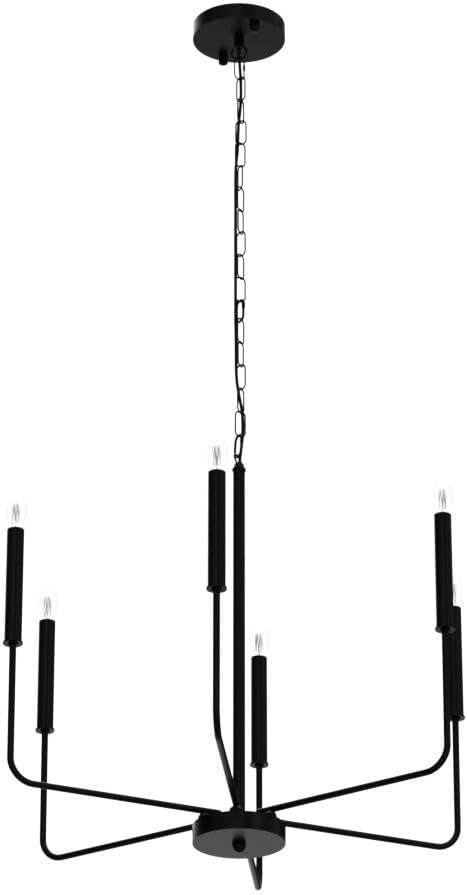 Farmhouse Black Chandelier - View 4