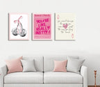 Framed Mid-Century Pink Wall Art — 16" - View 5
