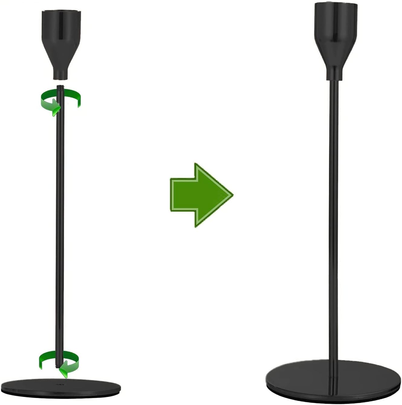 Modern Black Candle — 4" - View 7
