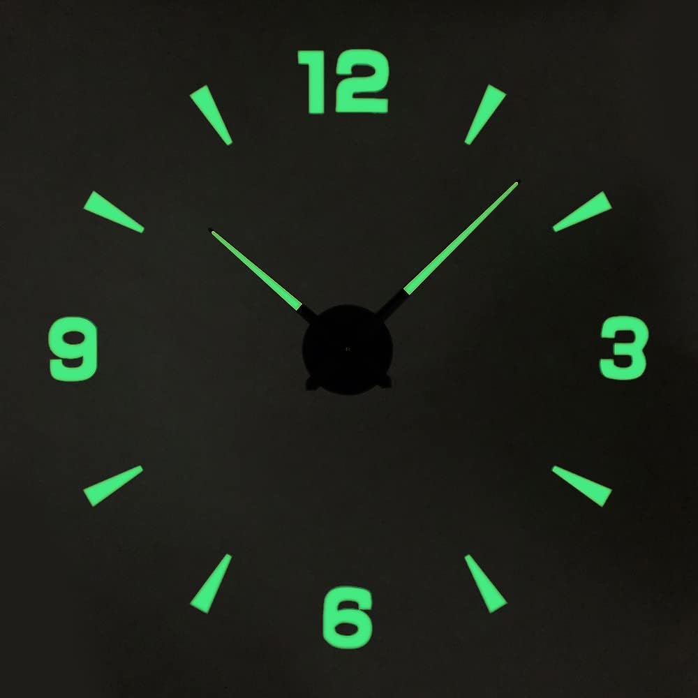 Modern Black Wall Clock — 70~130cm