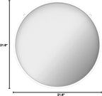 Round Modern Wood Wall Mirror — 21.6" - View 7
