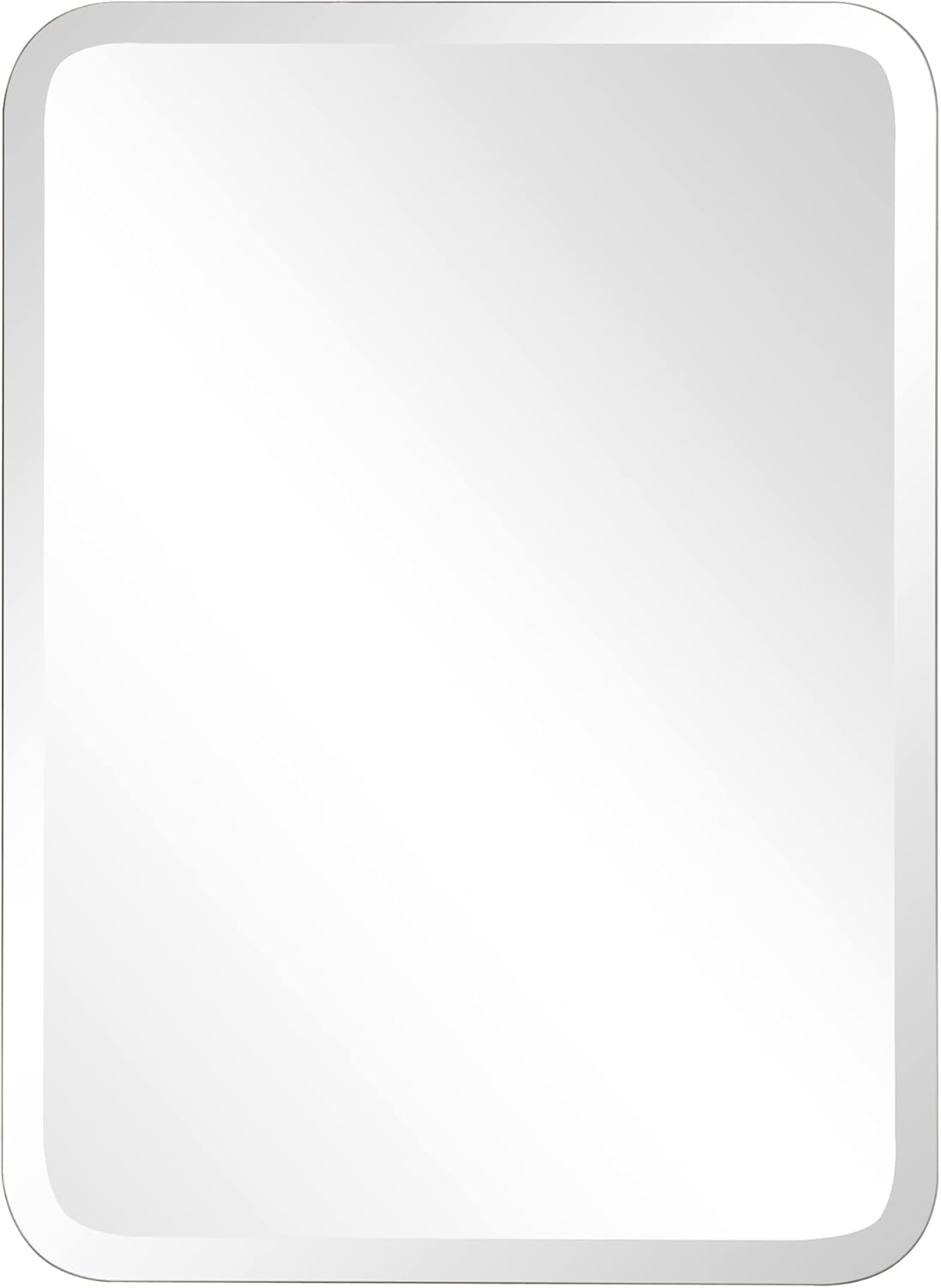Beveled Modern Glass Vanity Mirror — 12" — Frameless