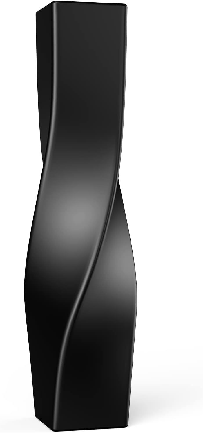 Modern Black Flower Vase — 16.34" — Black
