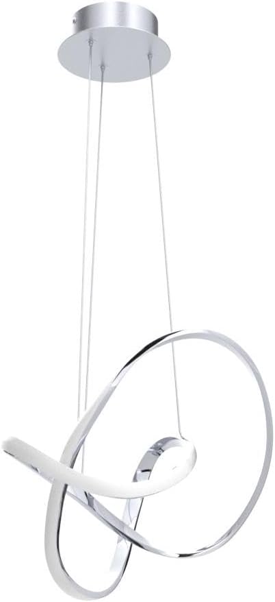 Dimmable Modern Black Chandelier — 7" - View 4