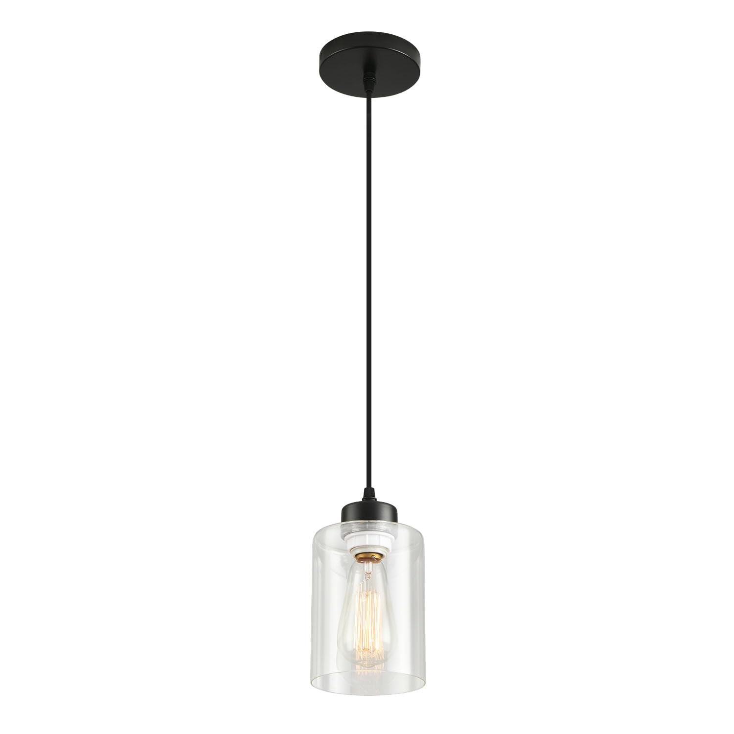 Adjustable Farmhouse Black Pendant Light