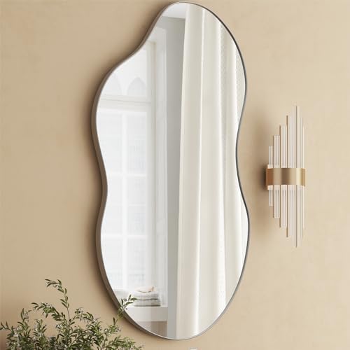 Antique Luxe Black Wall Mirror — 20" — Silver