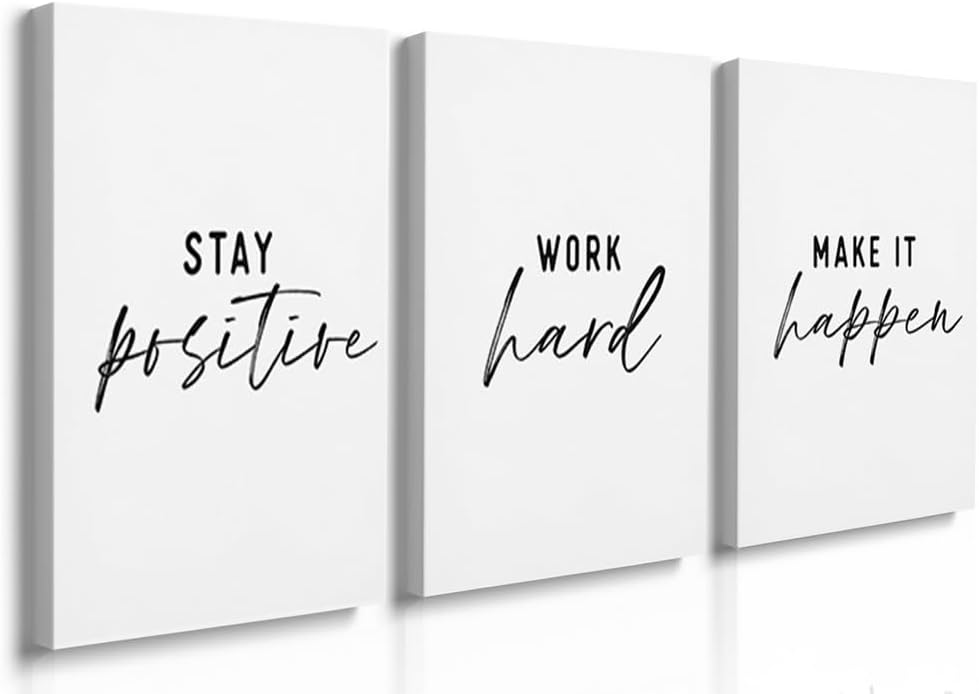 Framed Beige Wall Decor — 12" — Black and White 002