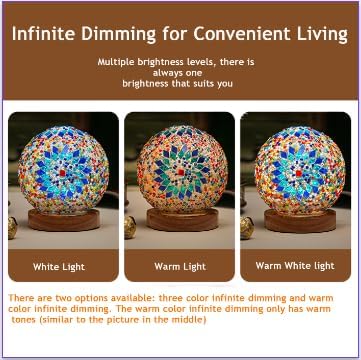 USB Boho Blue Bedside Lamp — 4.7" - View 3