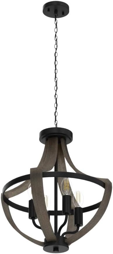 Vintage Farmhouse Metal Chandelier — 4-Light - View 4