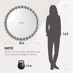 Black Round Mirror — 27" - View 6