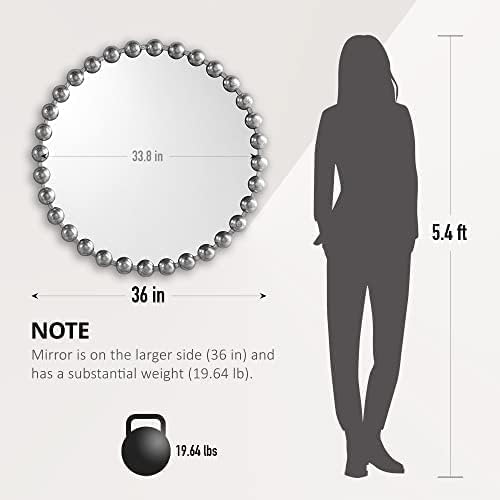 Black Round Mirror — 27" - View 6
