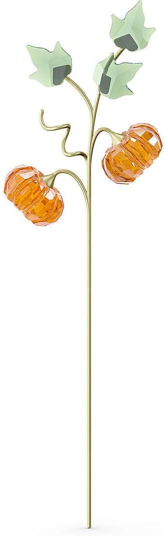 Luxe Green Decorative Vase — Pumpkin With Leaves