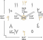 Battery Operated Luxe Black Wall Clock - View 3