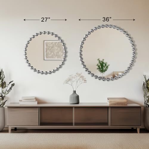 Black Round Mirror — 27" - View 5