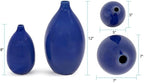 Oval Ceramic Vase Set — 12" - View 7