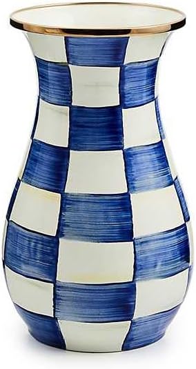 Blue Flower Vase — Royal Check