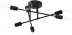 Modern Black Chandelier — 6-Light - View 4