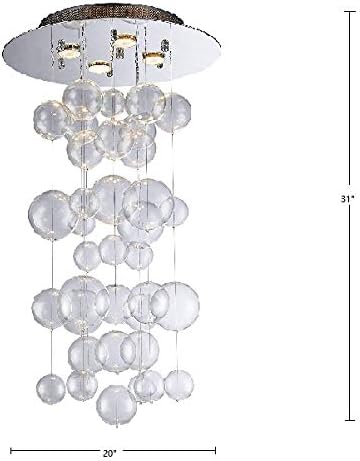 Modern Gold Chandelier - View 3