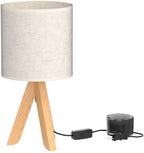 Linen Beige Nightstand Lamp — 4" - View 4