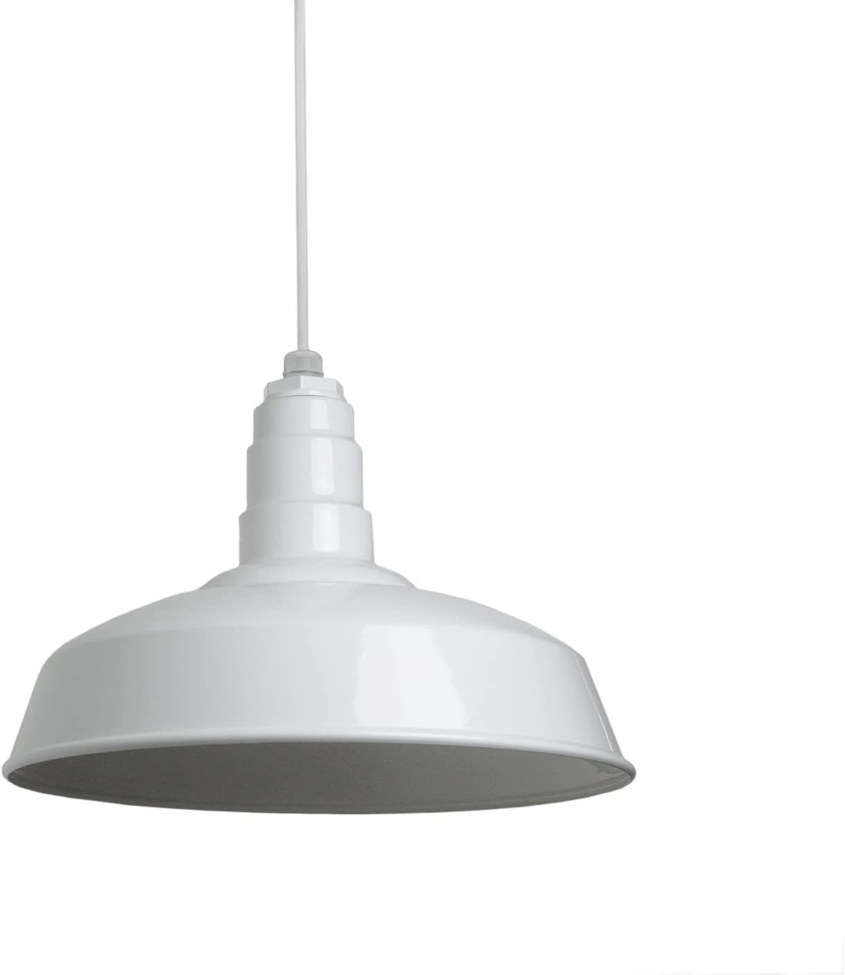 Beige Pendant Light — 12" — White