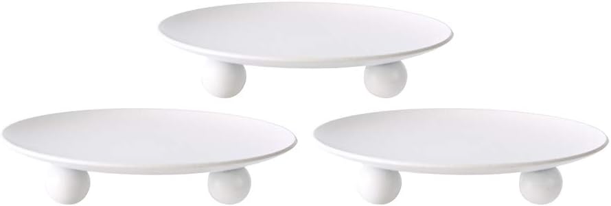Luxe Black Pillar Candle — Set of 3 — White