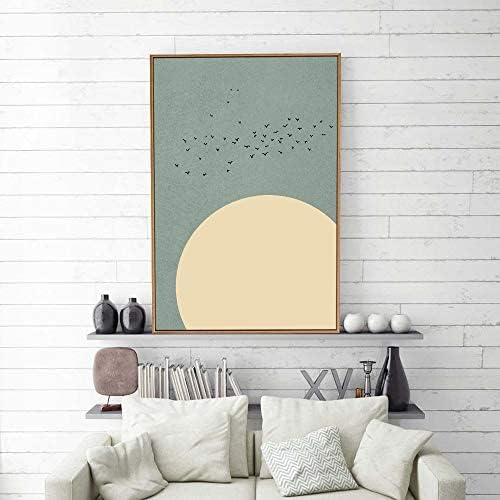 Framed Boho Wood Wall Art — 24" — 24"L x 16"W