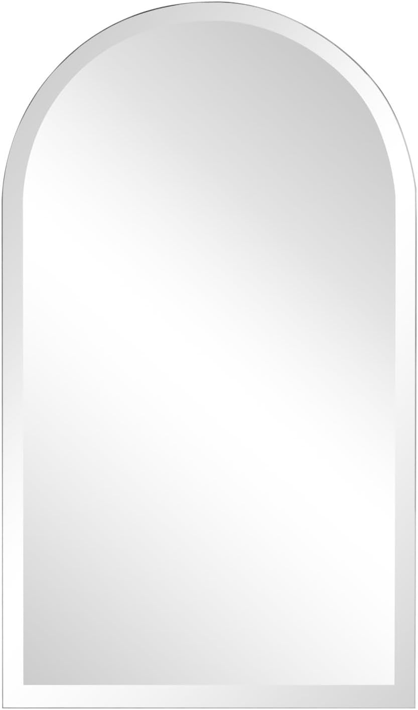 Beveled Modern Glass Vanity Mirror — 12" — Frameless