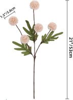 Pom Pom Beige Artificial Plant - View 3