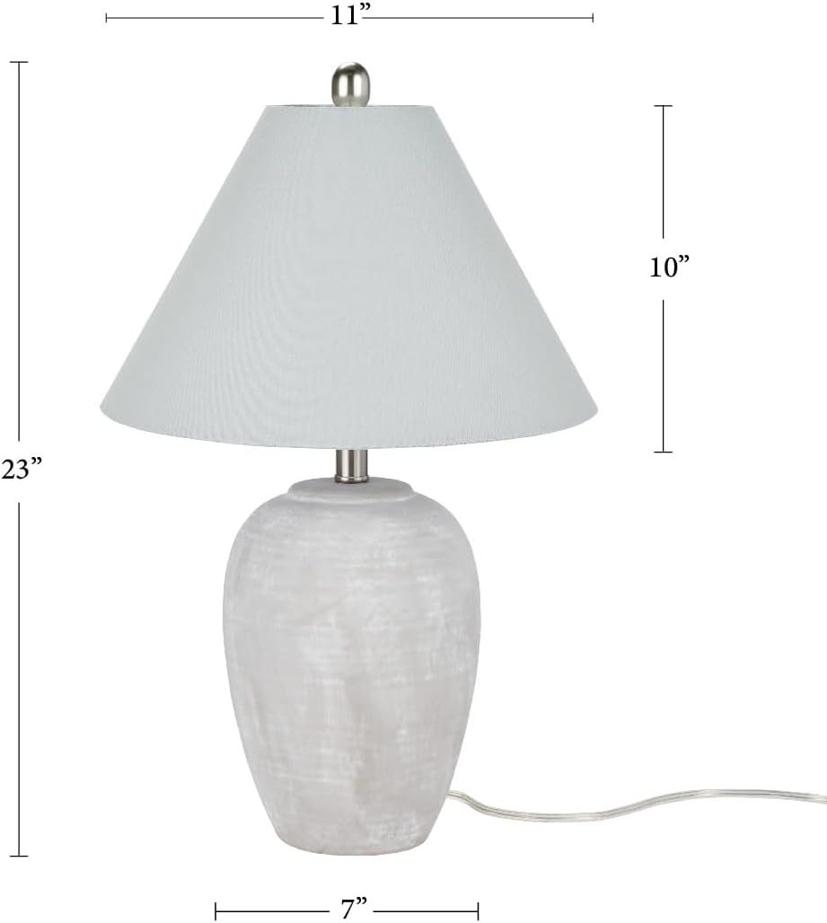 Vintage Farmhouse Beige Table Lamp — 23" - View 2