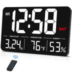 Adjustable Black Wall Clock — 13"