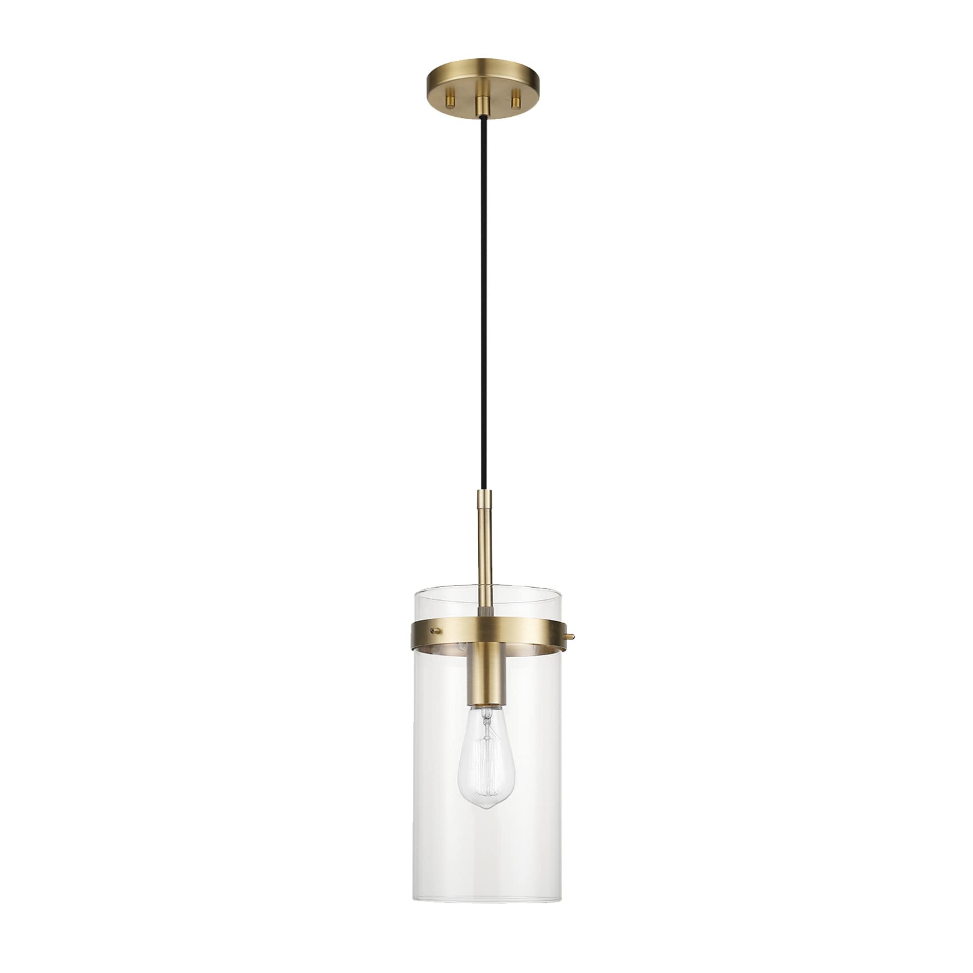 Vintage Luxe Metal Pendant Light — 1-Light