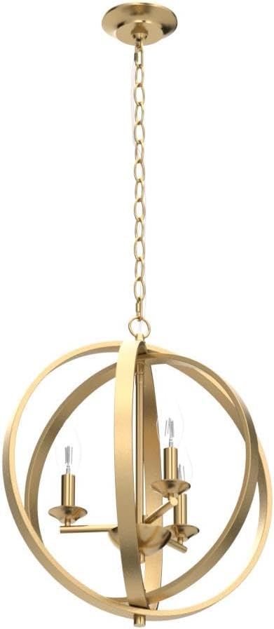 Luxe Gold Chandelier — 3-Light - View 4
