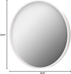 Round Modern Wood Wall Mirror — 25.6" - View 6