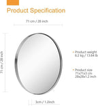Framed Metal Round Mirror — 28" - View 2