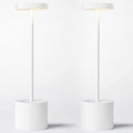Cordless Luxe Beige Table Lamp — 2Pack White