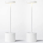 Cordless Luxe Beige Table Lamp — 2Pack White