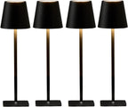 Cordless Black Desk Lamp — Set of 2 — Black