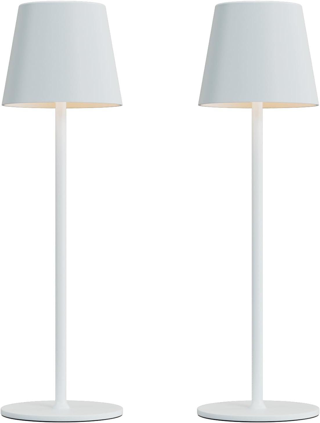 Cordless Black Table Lamp — White