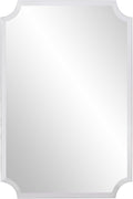 Beveled Modern Glass Vanity Mirror — 12" — Frameless scalloped