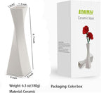 Farmhouse White Decorative Vase - View 3